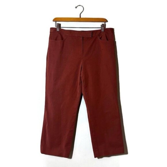 Theory Pants Women’s Size 10 Brown Cropped Wide Leg Culottes - Picture 1 of 11